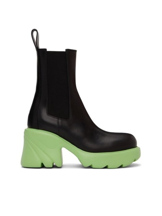Bottega Veneta Shoes - Bottega Veneta Flash Chelsea Boots Black Green Women’s EU 38.5/US 8.5
